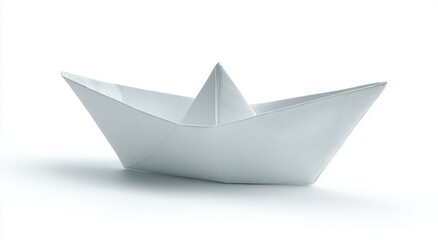 paper boat on white background
