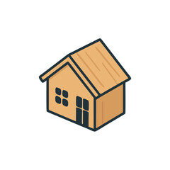 house on white background