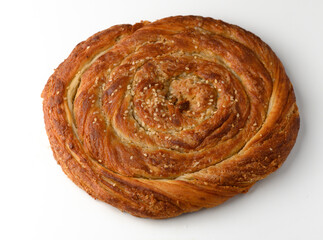 Traditional Cypriot Tahini Roll Pastry Close-Up
