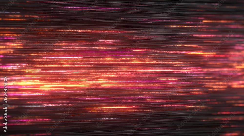 Poster abstract parallel lines with red and pink