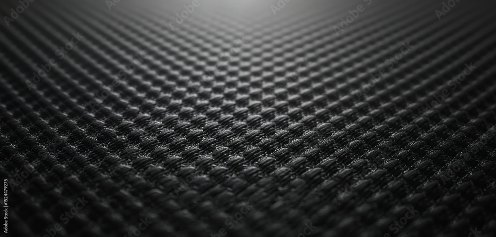 Aufkleber black carbon fiber texture background with grid weave pattern. modern tech material design for autom