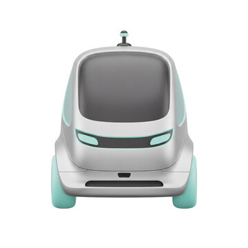 3D futuristic autonomous delivery robot