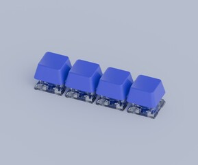 mechanical switch - blue keyboard