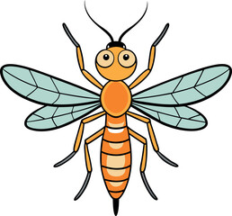 Fototapeta premium Mosquito Vecto Illustration for Nature Pro Vector 