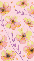 Flower Seamless Pattern , Floral Seamless Pattern.