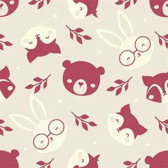 Christmas branches, New Year and garland seamless pattern background