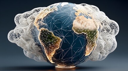 Global Connection Technology: Earth with Cloud Computing and Network Mesh