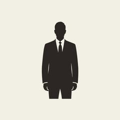 Suit Silhouette,Men blazer or jacket symbol simple silhouette icon on background
