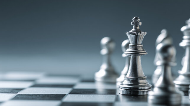 Final chess move with king and opponent pieces