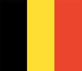 National flag og Belgium, accurate size and proportions and colors.