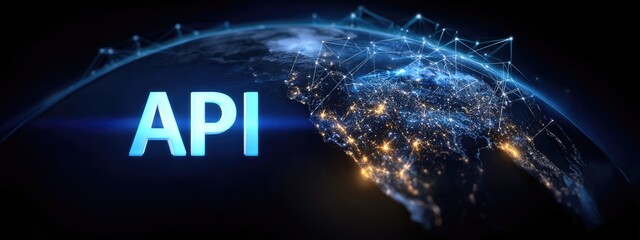 Api concept structure: data exchange, software bridge, system integration, command protocol, digital connection, interface rule, function call, code layer, access point, network route, service logic