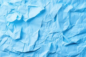 Obraz premium Crumpled light blue paper texture background
