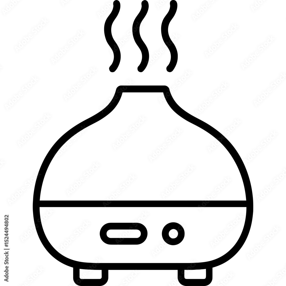 Poster vector icon of a diffuser with mist