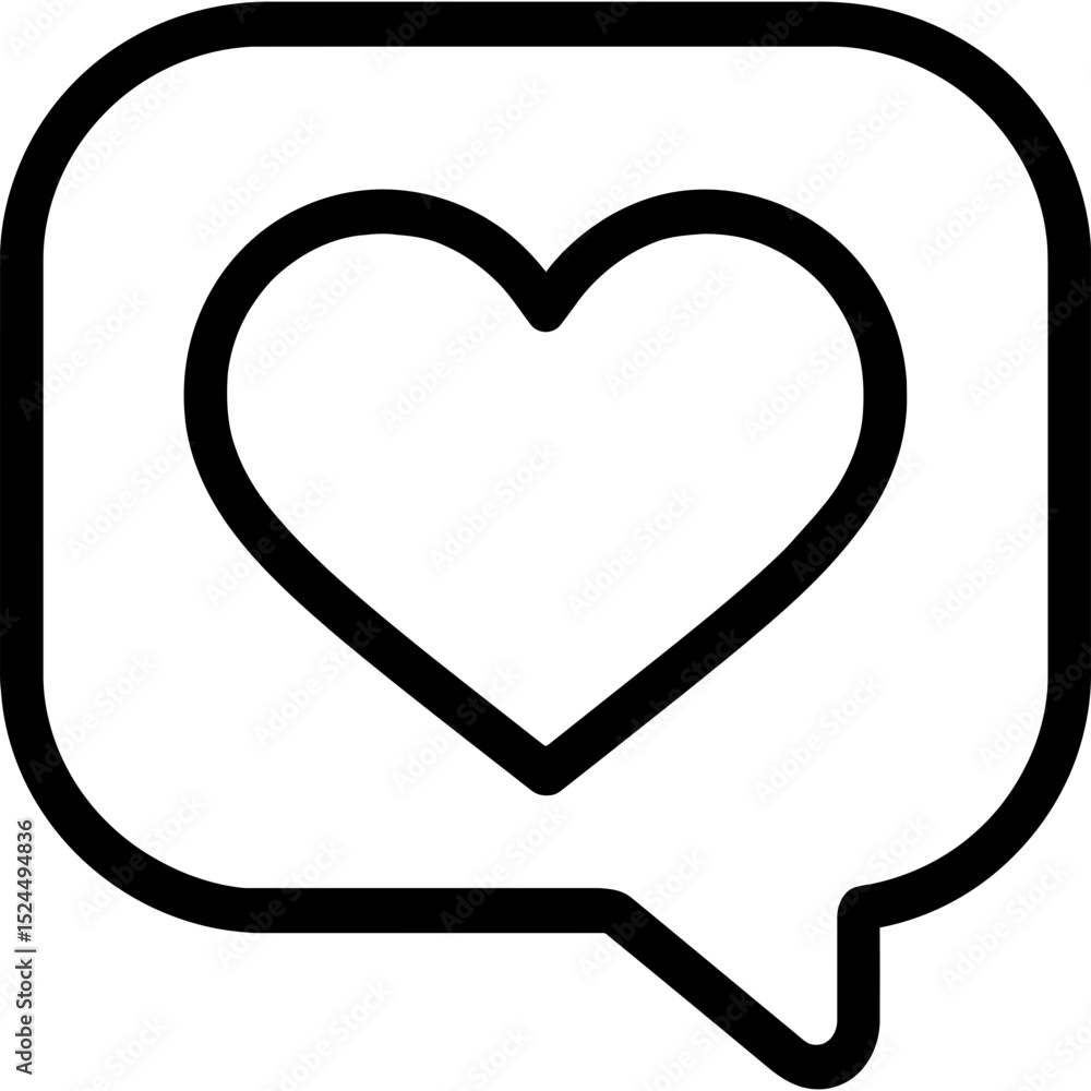 Poster clean vector heart shape for communication icon