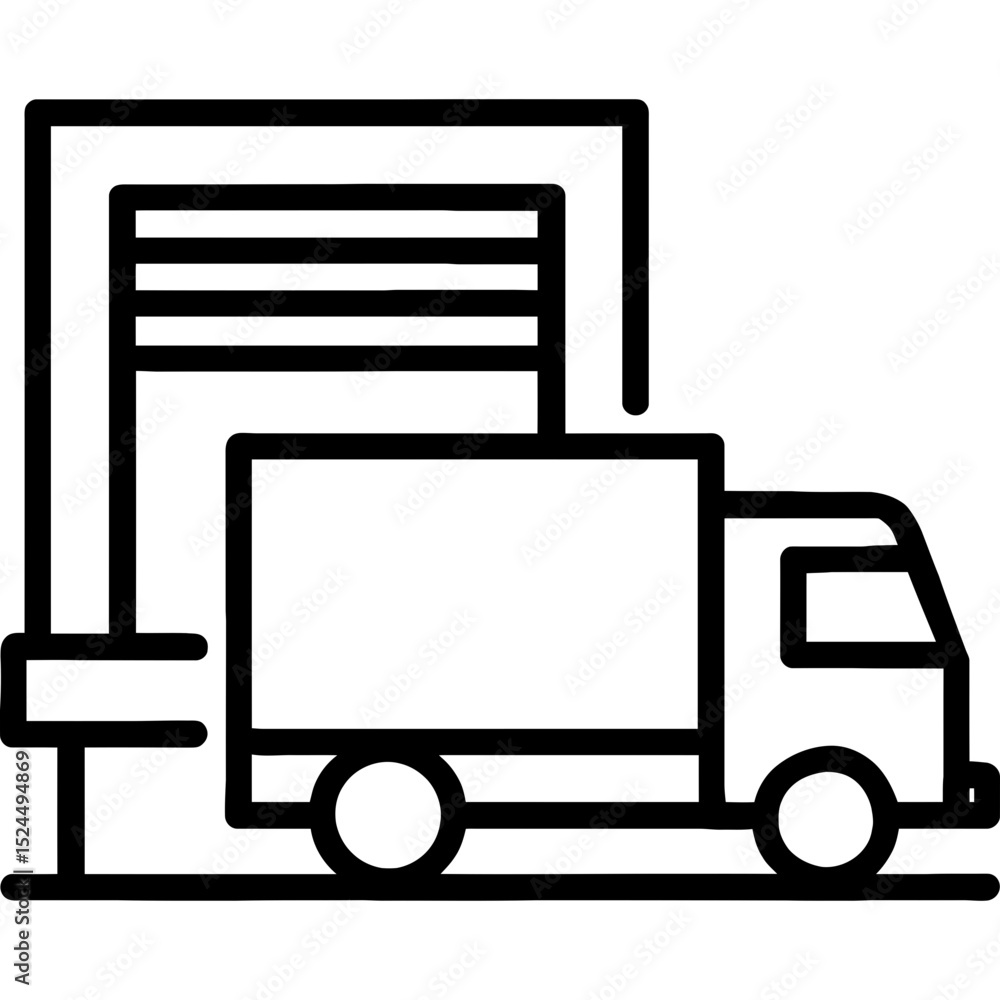Poster minimalist loading dock icon