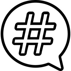 Minimalist hashtag symbol icon