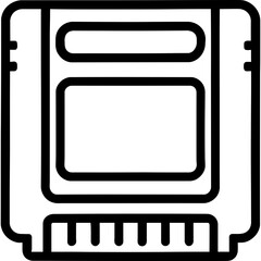 Minimalist game cartridge outline icon