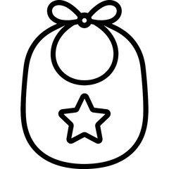 Minimalist vector baby bib icon design