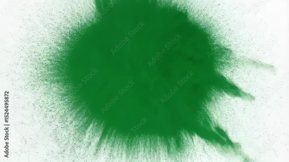 Poster vibrant green abstract explosion with light background creates dynamic and energetic visual effect.