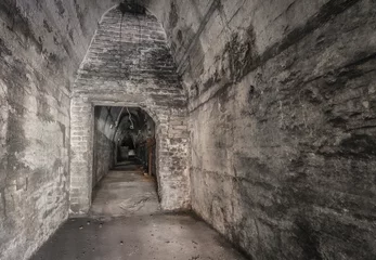 Fototapeten Verlassene Gebäude tunnel in a historic steelworks factory  © roostler