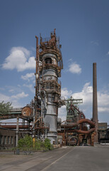 architectural detail of an old steelwork facility