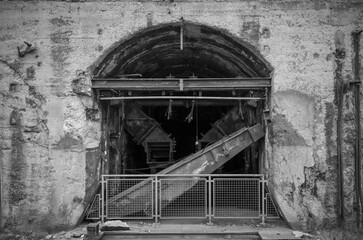 tunnel in a historic steelworks factory