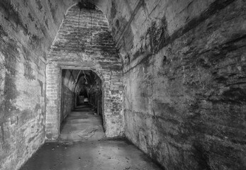 tunnel in a historic steelworks factory