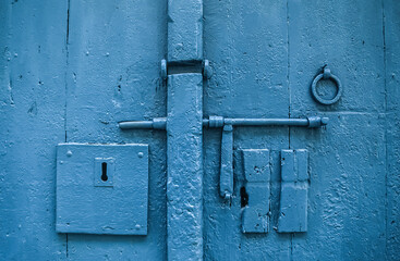 Colorful door detail in tunisia