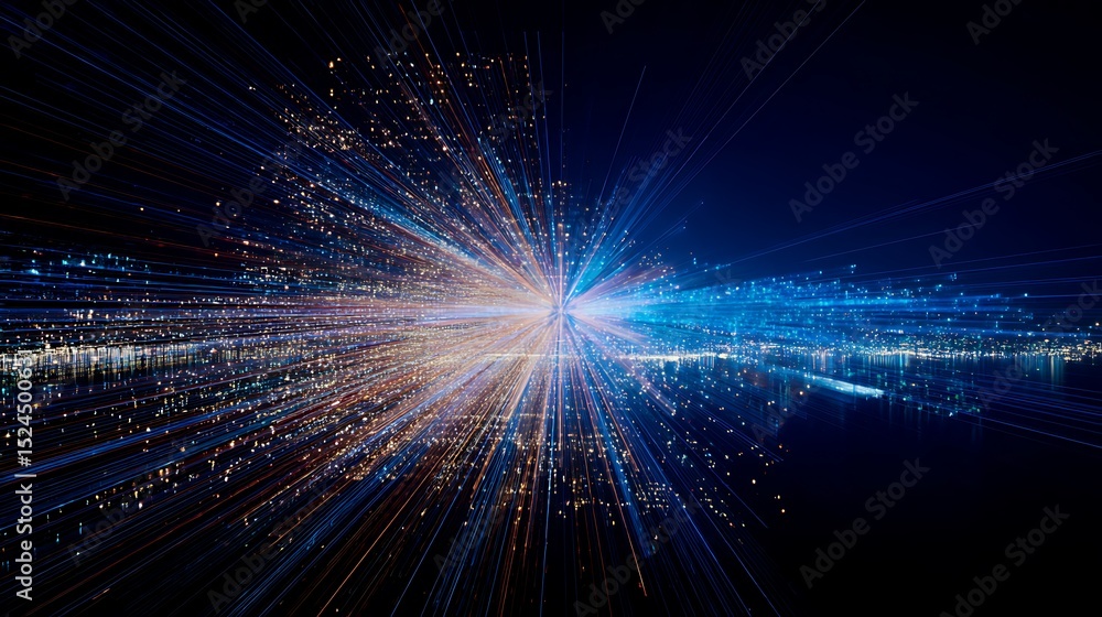 Poster abstract data streams towards central point