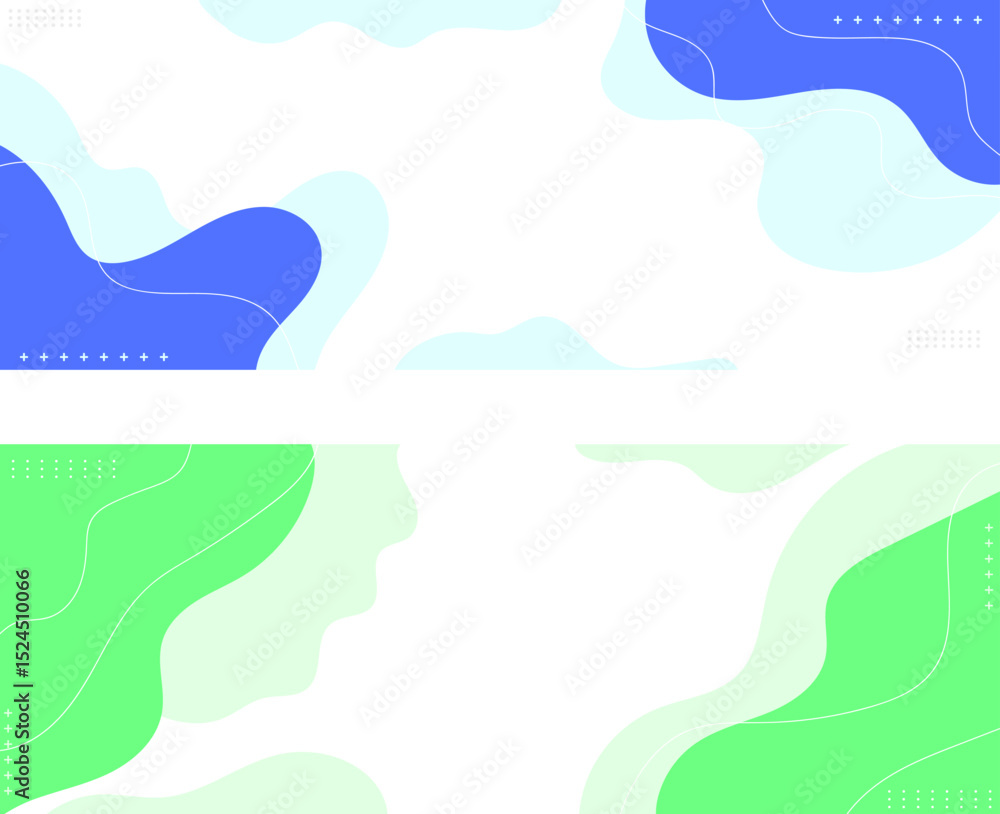Poster background simple minimalist. with two style blue and green. which winding wave. 10 eps