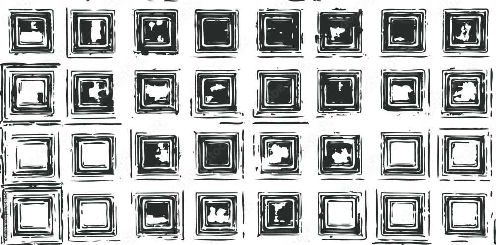 Poster monochrome texture composed of irregular graphic elements. distressed uneven grunge background. abst