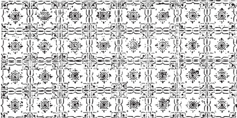 Black and white geometric pattern. Tileable texture background.