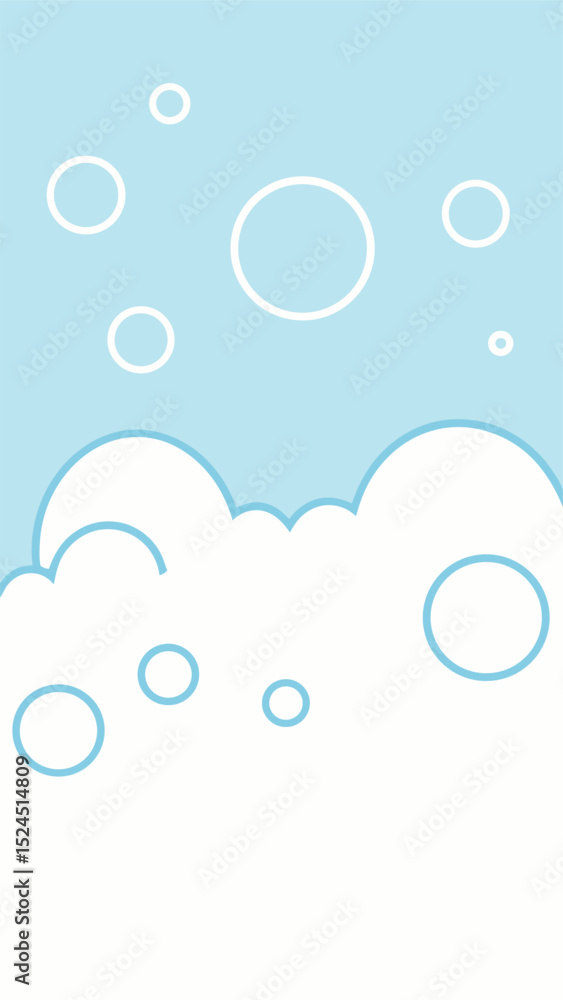 Poster Abstract bubbles and cloud design with transparency ideal for various design projects