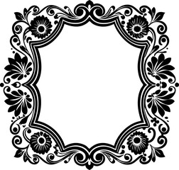 Vertical european ornament frame. A4 format. Vector. European pattern frame 