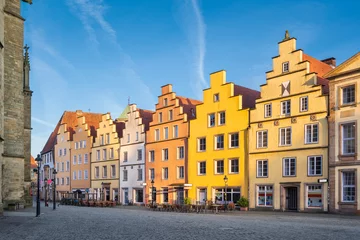 Historic buildings on the market square of Osnabrück, Germany © Mapics