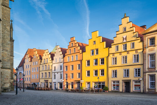 Historic buildings on the market square of Osnabr&uuml;ck, Germany