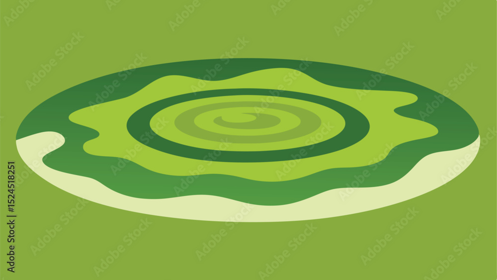 Poster abstract green design with layered ellipse shapes for graphic backgrounds and concepts