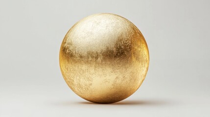 Fototapeta premium golden sphere on white background 