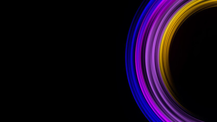 Vibrant abstract motion with glowing circles. Sci-fi inspired digital light composition. High...