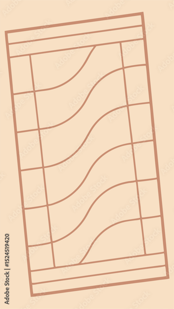 Poster Abstract grid illustration with curved lines ideal for modern design projects with transparency