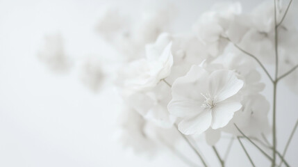 A delicate white blossom flower displayed on a white background, highlighting its pure and elegant beauty.
