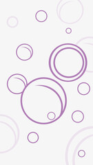Abstract lavender circles on white background suitable for modern graphic design