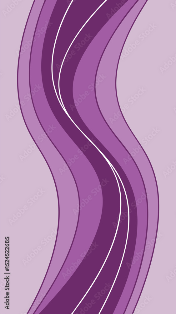 Poster abstract purple wave design with gradient effect and white lines for backgrounds