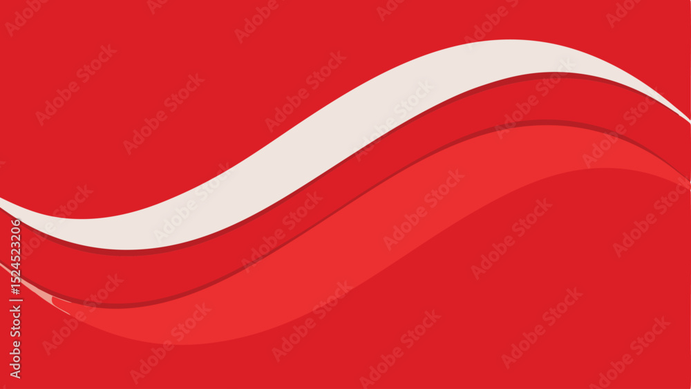 Poster abstract red and cream wavy lines design element with transparency