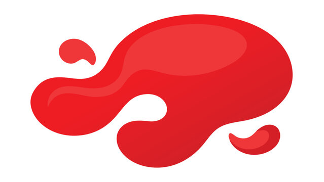 Abstract red blob graphic with transparency suitable for various design projects