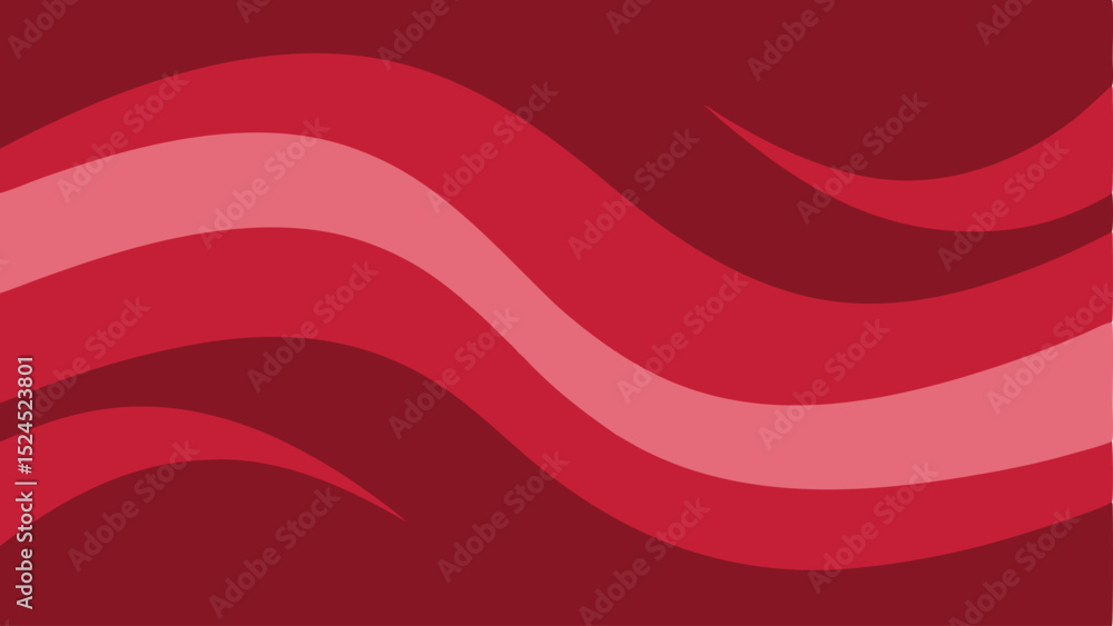 Poster abstract red wave pattern design with seamless style and versatile color tones