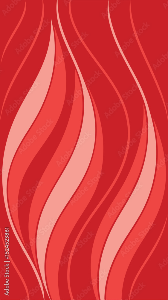 Poster abstract red wavy lines background suitable for various design applications with transparency