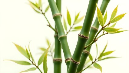 Naklejka premium green bamboo leaves