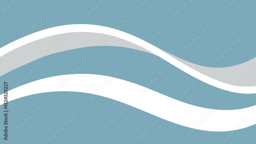 Poster abstract wave design with transparent elements on a blue and white background