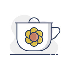 Baby potty vector isolated icon